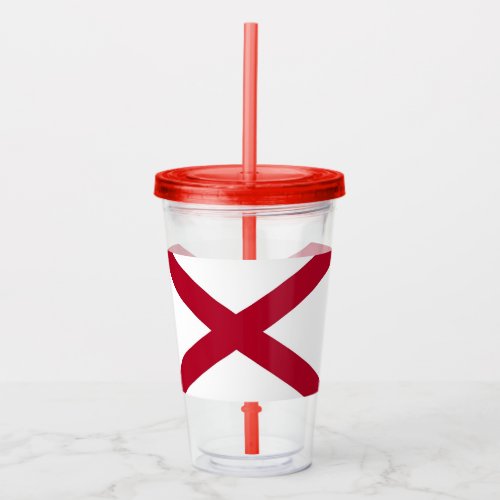 Patriotic Acrylic Tumbler with Alabama flag USA