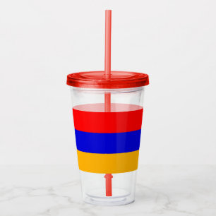 Patriotic Acrylic Tumbler with flag of Armenia