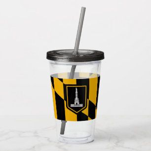 Patriotic Acrylic Tumbler with flag of Baltimore