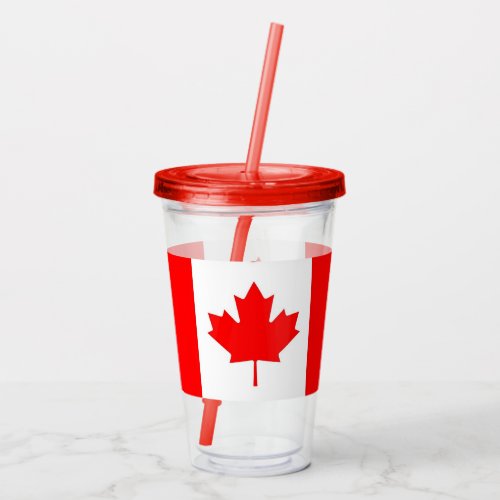 Patriotic Acrylic Tumbler with flag of Canada