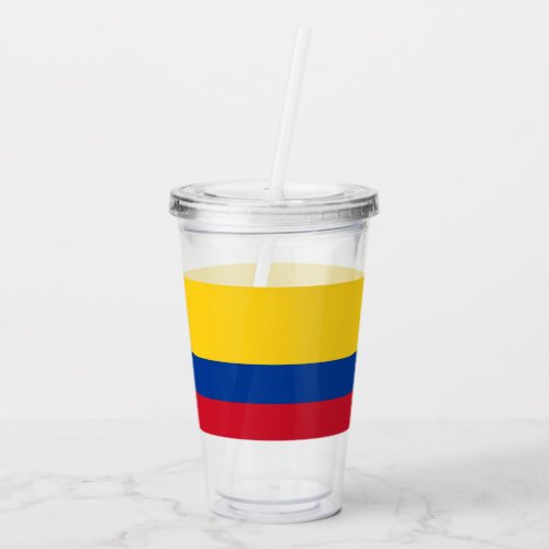 Patriotic Acrylic Tumbler with flag of Colombia