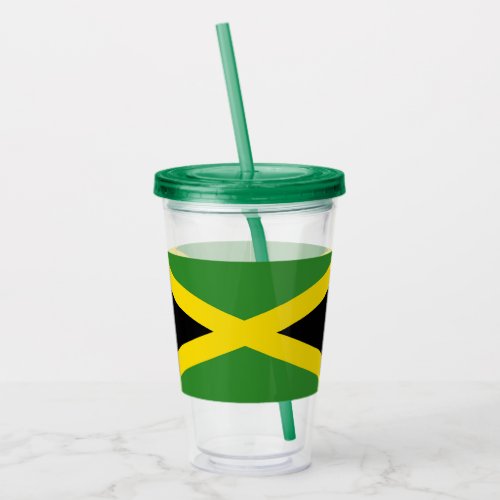 Patriotic Acrylic Tumbler with flag of Jamaica