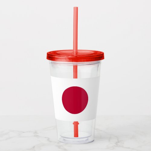 Patriotic Acrylic Tumbler with flag of Japan