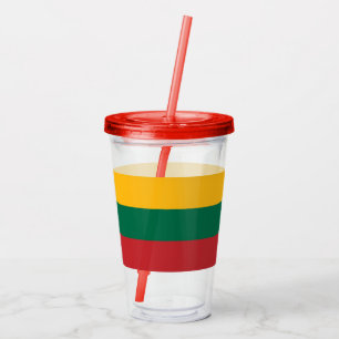 Patriotic Acrylic Tumbler with flag of Lithuania