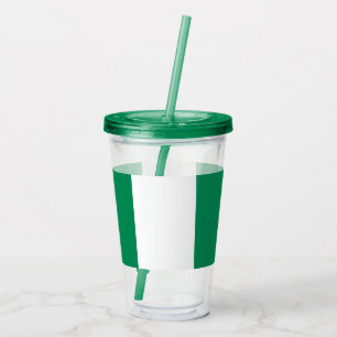 Patriotic Acrylic Tumbler with flag of Nigeria