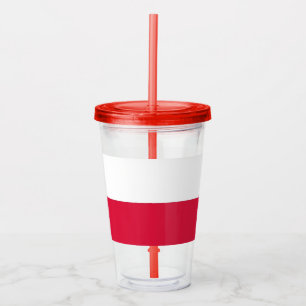 Patriotic Acrylic Tumbler with flag of Poland