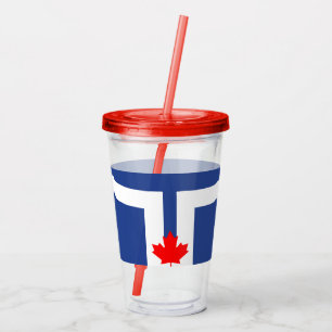 Patriotic Acrylic Tumbler with flag of Toronto