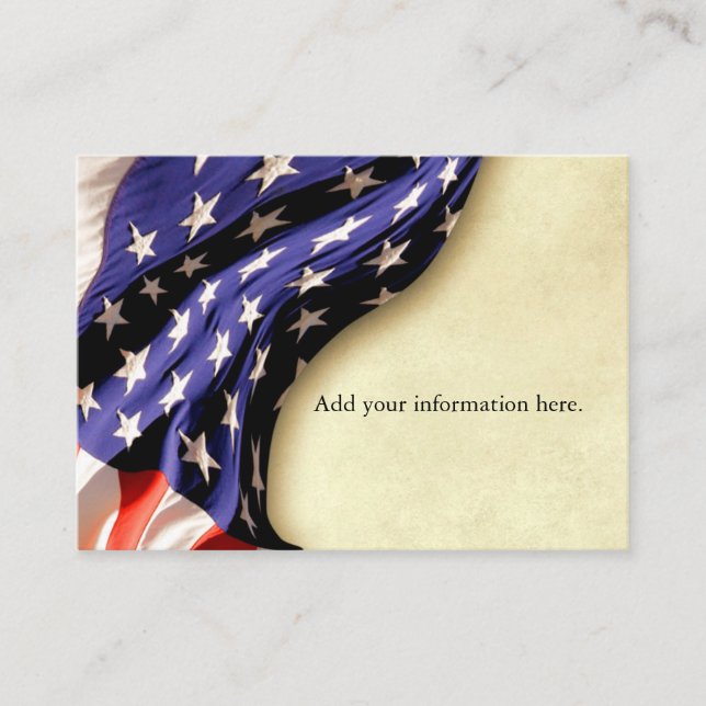 Patriotic Additional Information  Enclosure Card (Front)