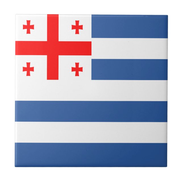 Patriotic Adjara Flag Ceramic Tile (Front)