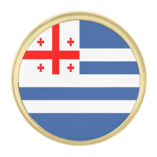 Patriotic Adjara Flag Gold Finish Lapel Pin
