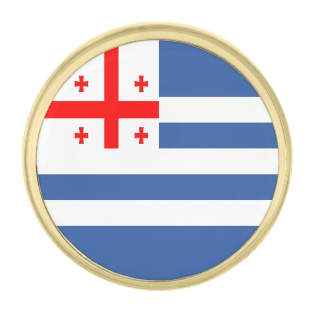 Patriotic Adjara Flag Gold Finish Lapel Pin (Front)