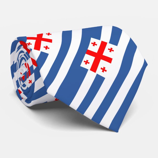Patriotic Adjara Flag Neck Tie (Rolled)
