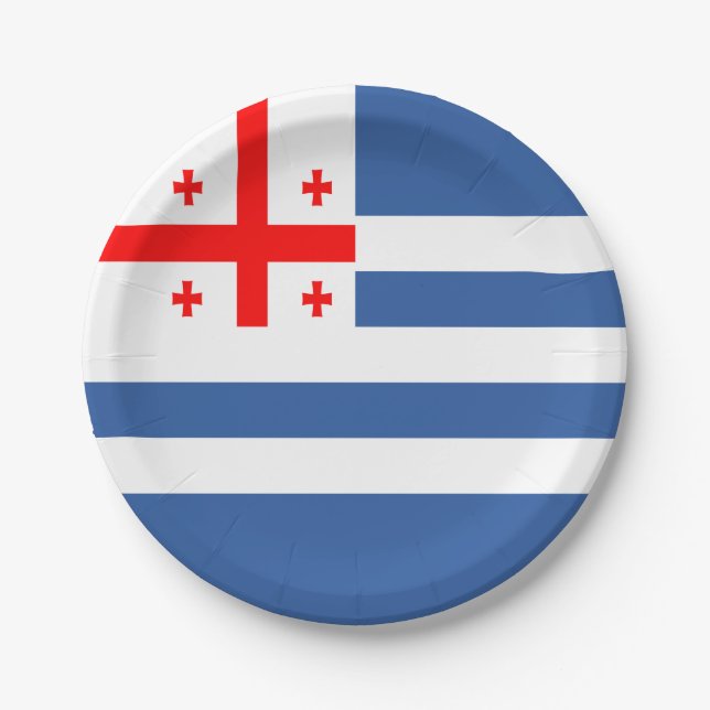 Patriotic Adjara Flag Paper Plates (Front)