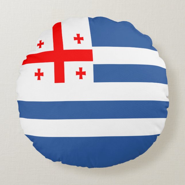 Patriotic Adjara Flag Round Pillow (Front)