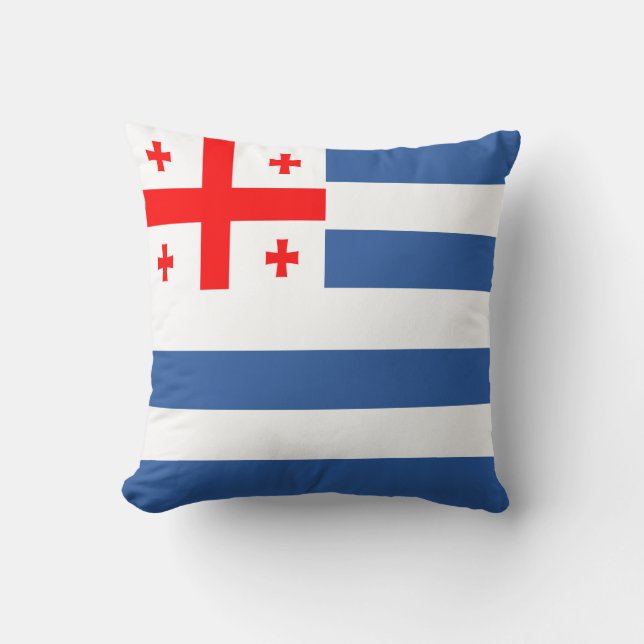 Patriotic Adjara Flag Throw Pillow (Front)