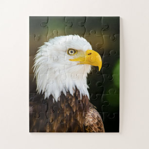 Patriotic Adult American Bald Eagle Jigsaw Puzzle