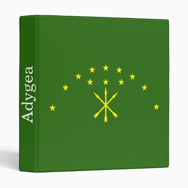 Patriotic Adygea Flag 3 Ring Binder (Front/Spine)