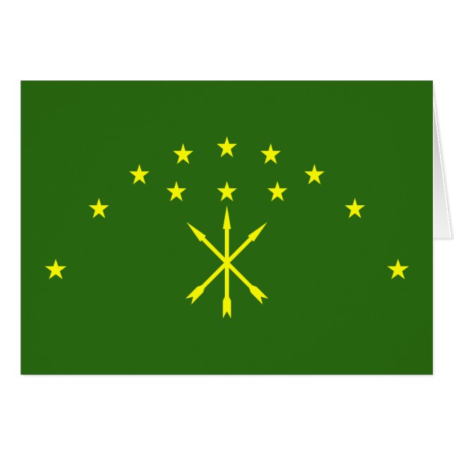 Patriotic Adygea Flag Cards (Front Horizontal)