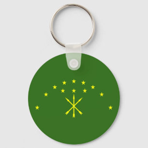 Patriotic Adygea Flag Keychain