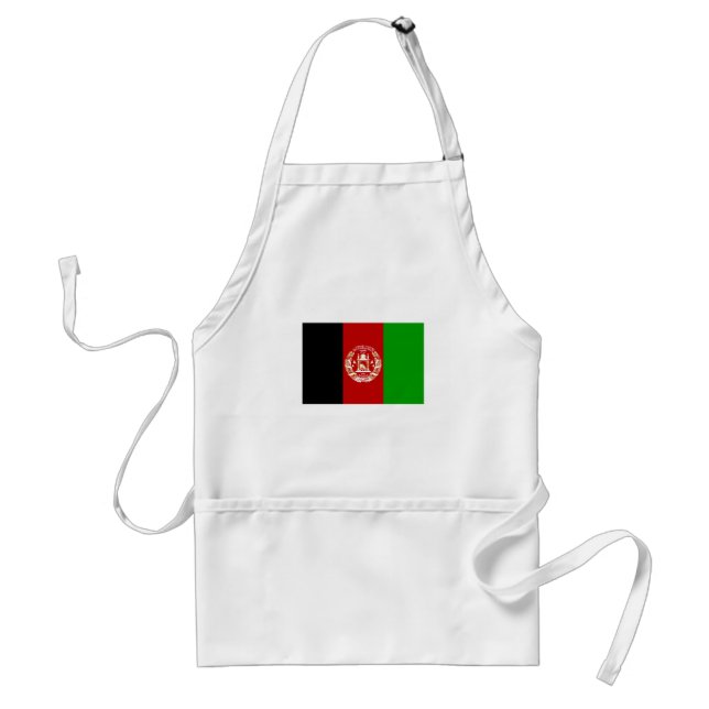 Patriotic Afghanistan Flag Adult Apron (Front)