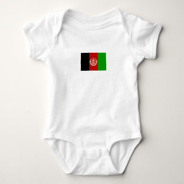 Patriotic Afghanistan Flag Baby Bodysuit (Front)