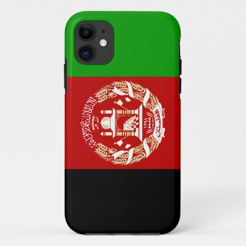 Patriotic Afghanistan Flag iPhone 11 Case