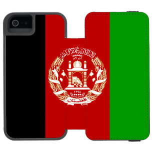 Patriotic Afghanistan Flag Wallet Case For iPhone SE/5/5s
