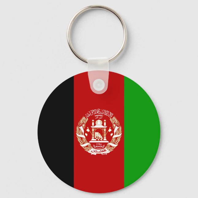 Patriotic Afghanistan Flag Keychain (Front)