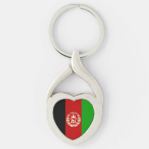 Patriotic Afghanistan Flag Keychain