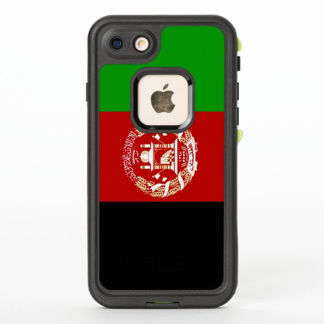 Patriotic Afghanistan Flag LifeProof iPhone Case (Back)