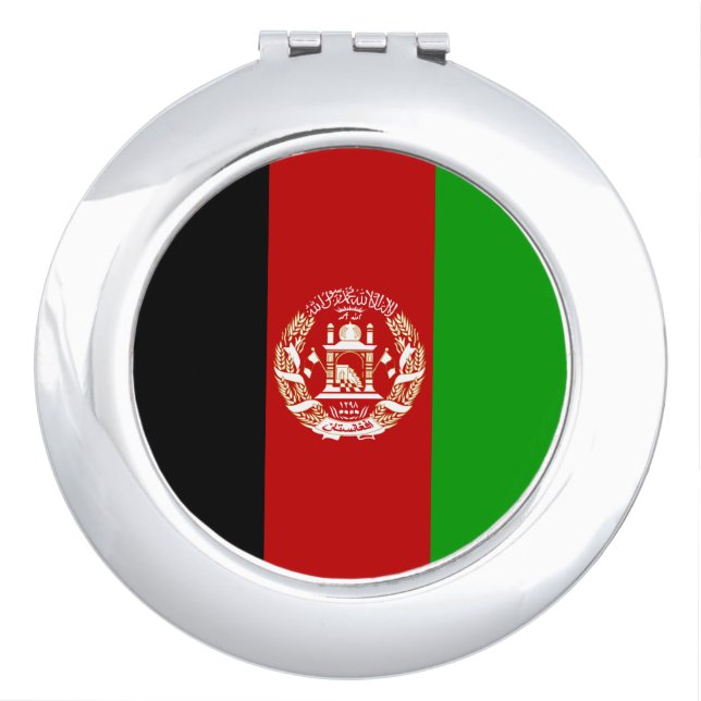 Patriotic Afghanistan Flag Mirror For Makeup (Front)