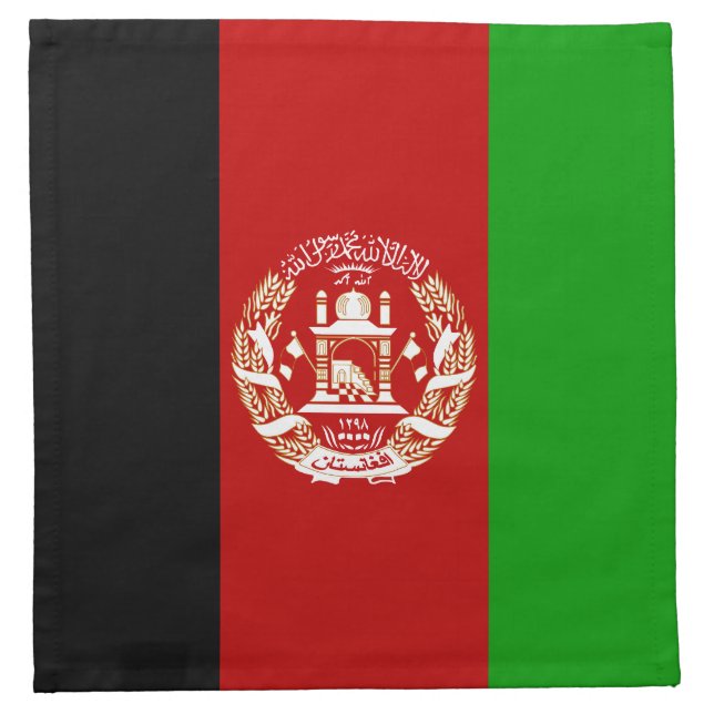 Patriotic Afghanistan Flag Napkin (Front)