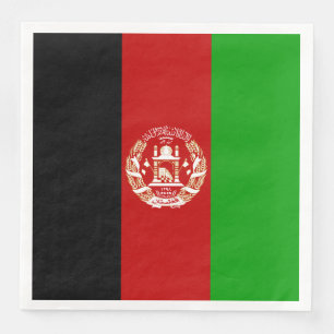 Patriotic Afghanistan Flag Paper Dinner Napkins