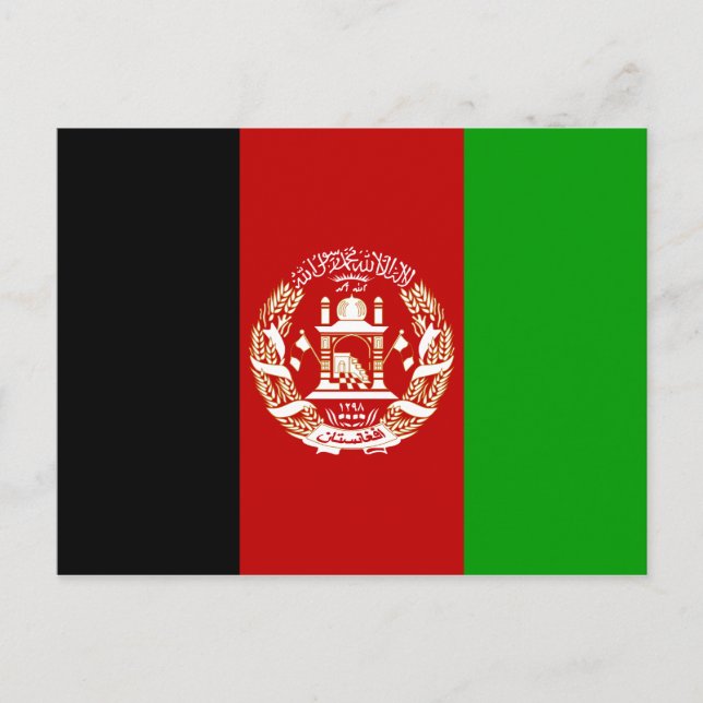 Patriotic Afghanistan Flag Postcard (Front)