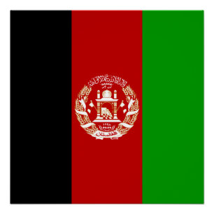 Patriotic Afghanistan Flag Poster