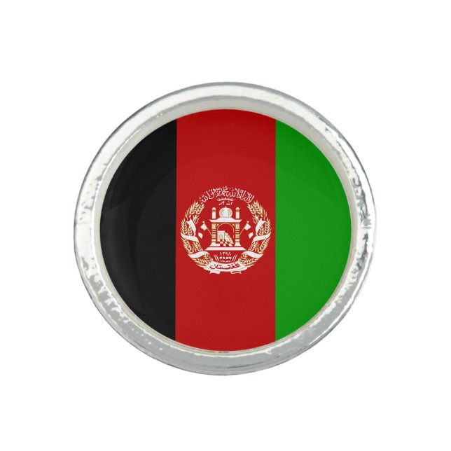 Patriotic Afghanistan Flag Ring (Front)