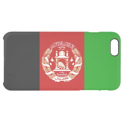 Patriotic Afghanistan Flag Clear iPhone 6 Plus Case