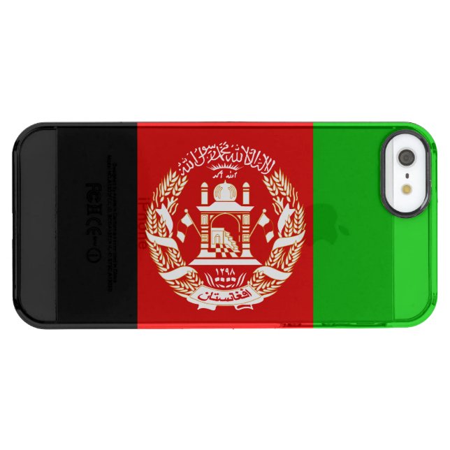 Patriotic Afghanistan Flag Uncommon iPhone Case (Back Horizontal)