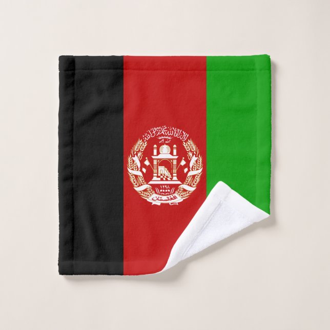 Patriotic Afghanistan Flag Wash Cloth (Wash Cloth)
