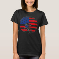 Patriotic African American Woman 4th of July T-Shirt