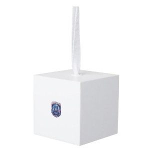 Patriotic Ai Freedom Wolf Cyberpunk Future Freedom Cube Ornament