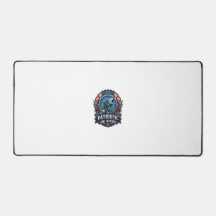 Patriotic Ai Freedom Wolf Cyberpunk Future Freedom Desk Mat