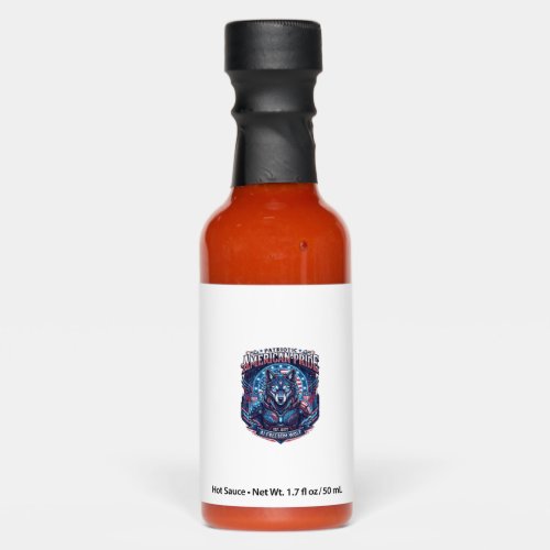 Patriotic Ai Freedom Wolf Cyberpunk Future Freedom Hot Sauces