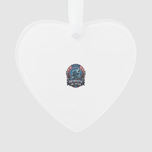 Patriotic Ai Freedom Wolf Cyberpunk Future Freedom Ornament