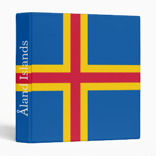 Patriotic Åland Islands Flag 3 Ring Binder