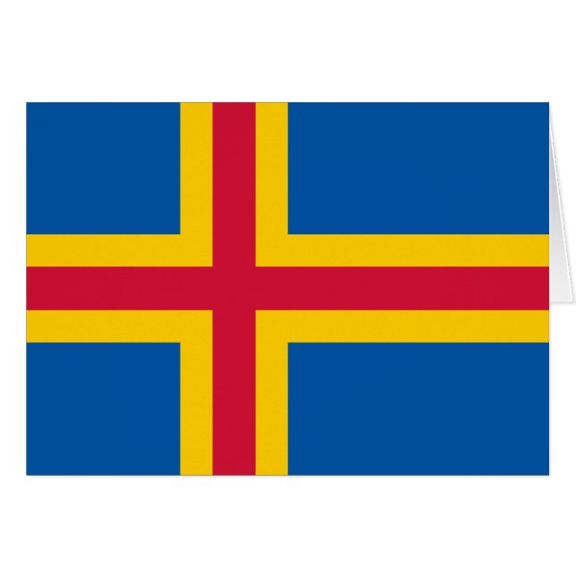 Patriotic Åland Islands Flag Cards (Front Horizontal)