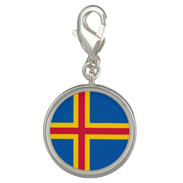 Patriotic Åland Islands Flag Charm (Front)