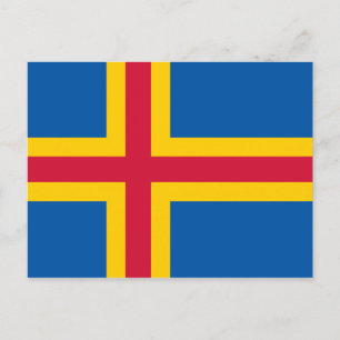 Patriotic Åland Islands Flag Postcard