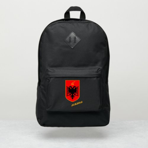 Patriotic Albania  Albanian Coat of Arms  Flag Port Authority Backpack