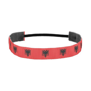 Patriotic Albanian Flag Athletic Headband